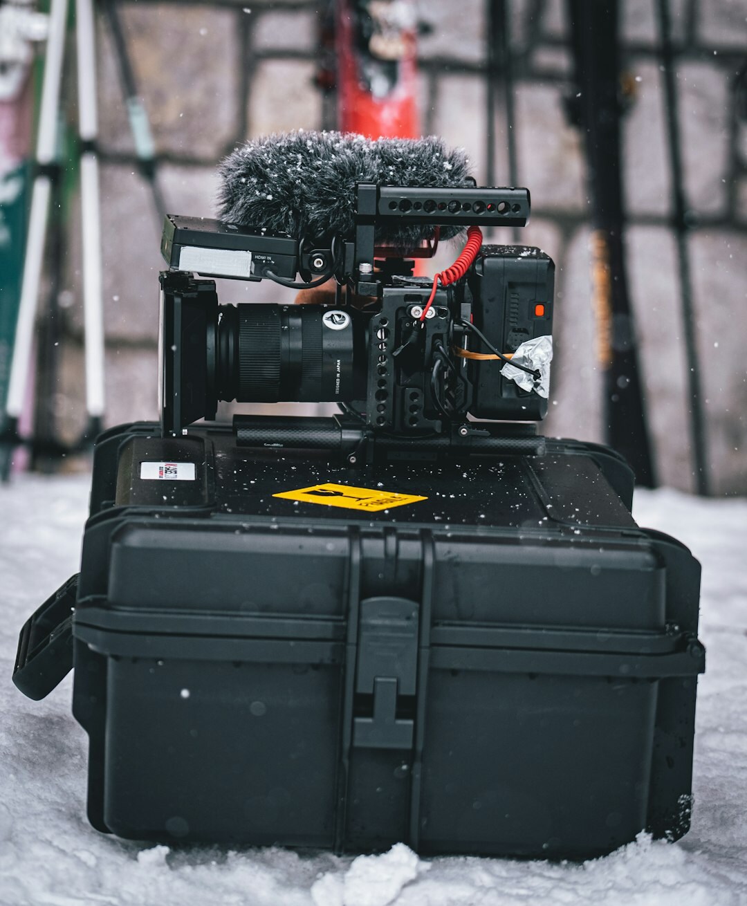 Flight cases packed with professional video streaming equipment